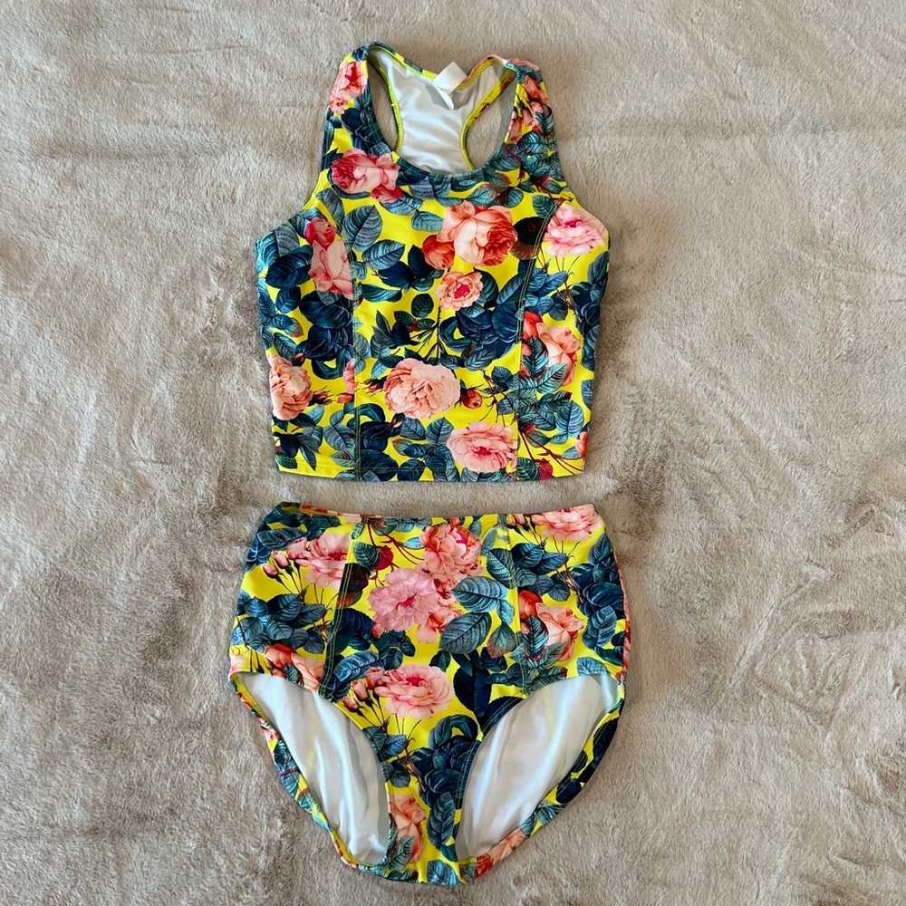 Lime Ricki high waisted bikini / tankini -Size small